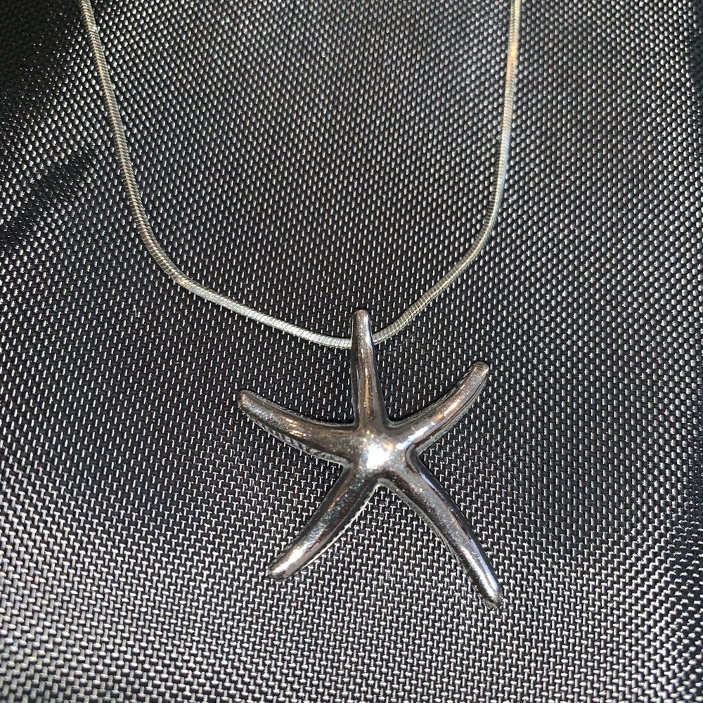 Silver Starfish Necklace
